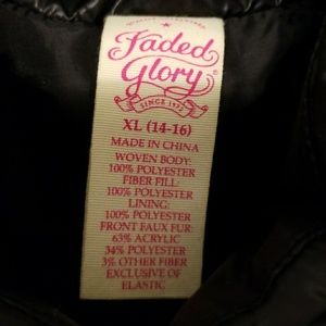 girls black with silver outdoor vest